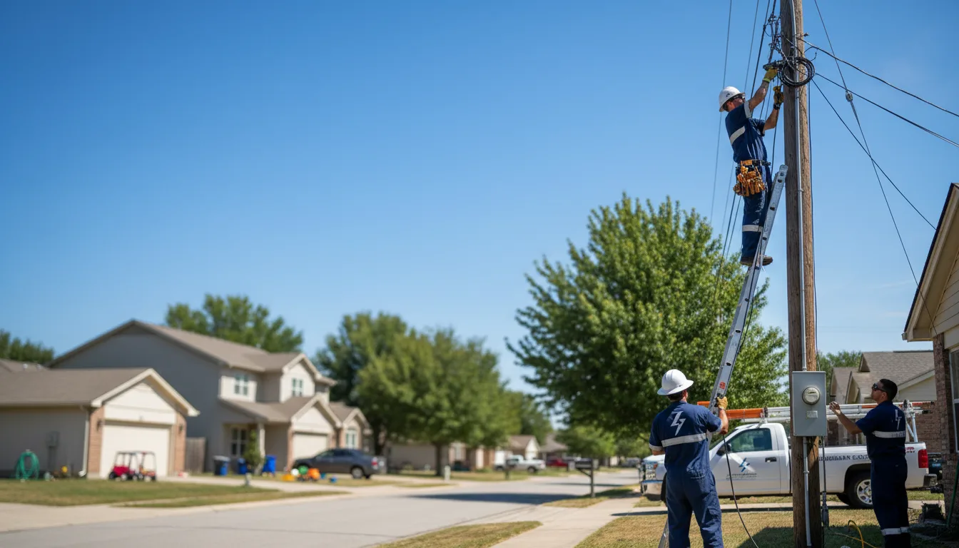 Residential electrician providing installation services in Carmen, OK